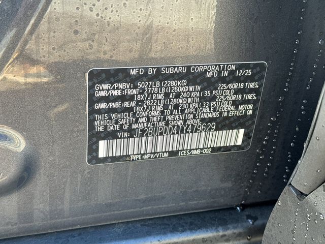New 2026 Gray Subaru Limited image 37