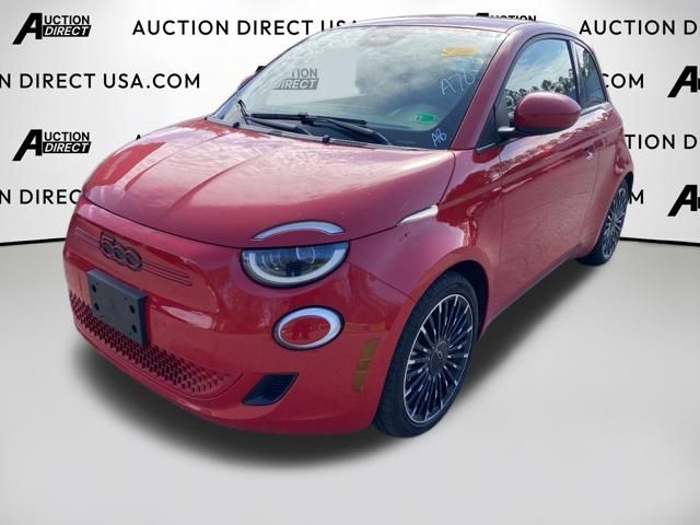 Red by (Red) 2024 FIAT 500e Hatchback 1-Speed Automatic