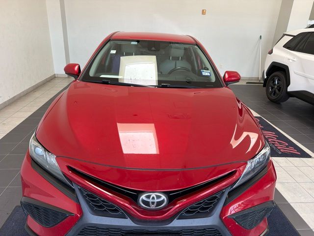 2021 Toyota Camry SE Red at Community Toyota
