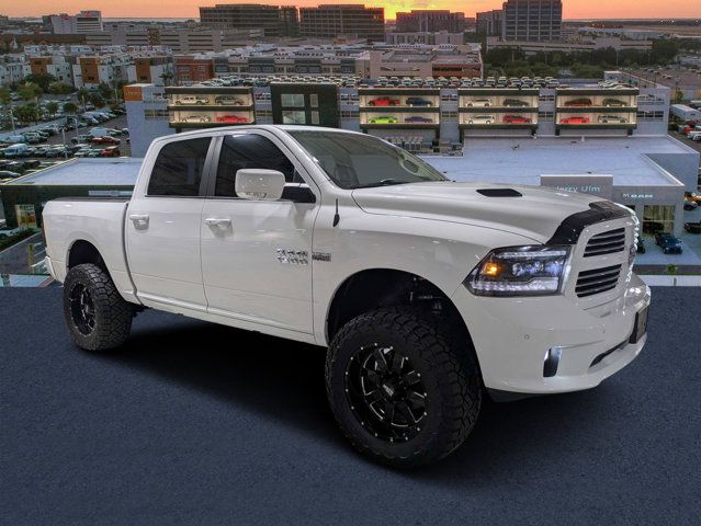White 2016 RAM 1500 Sport Crew Cab 4WD Pickup Truck Four-Wheel Drive 8-Speed Automatic