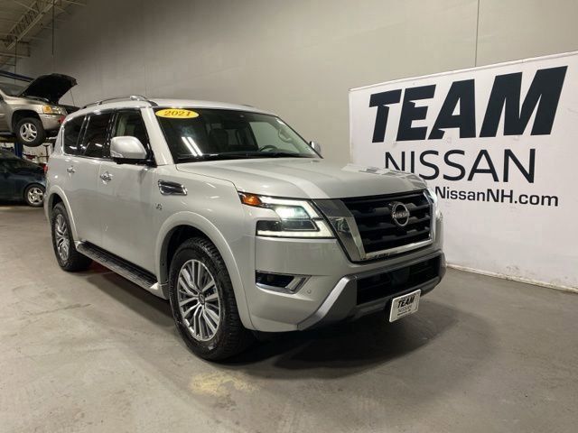 Brilliant Silver Metallic 2021 Nissan Armada SL 4WD SUV / Crossover Four-Wheel Drive 7-Speed Automatic