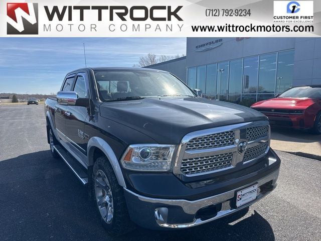Gray (Maximum Steel Metallic Clearcoat) 2014 RAM 1500 Laramie Crew Cab 4WD Pickup Truck Four-Wheel Drive 8-Speed Automatic