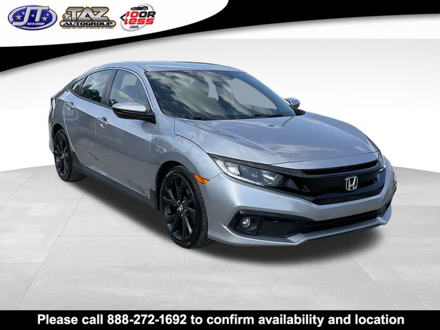 Silver 2020 Honda Civic Sport Sedan FWD Sedan Front-Wheel Drive Continuously Variable Transmission