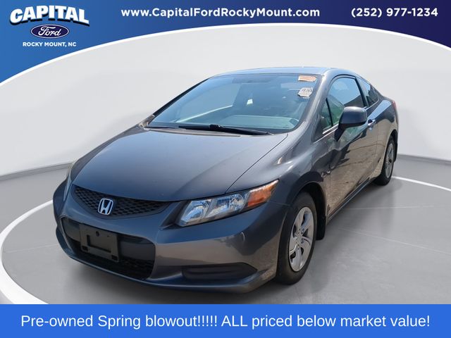 Gray 2013 Honda Civic Coupe Coupe Front-Wheel Drive 5-Speed Automatic
