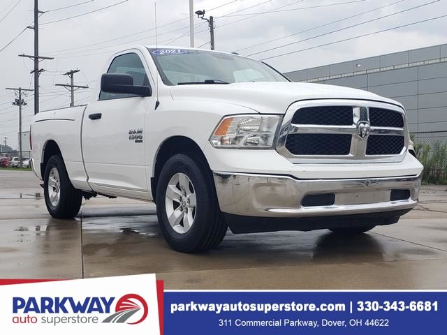 Bright White Clearcoat 2021 RAM 1500 Pickup Truck 4X2 8-Speed Automatic
