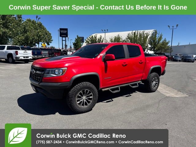 Red Hot 2019 Chevrolet Colorado ZR2 Crew Cab 4WD Pickup Truck Four-Wheel Drive 8-Speed Automatic