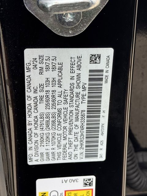 2024 Honda CR-V EX-L Black at Classic Chevrolet Galveston
