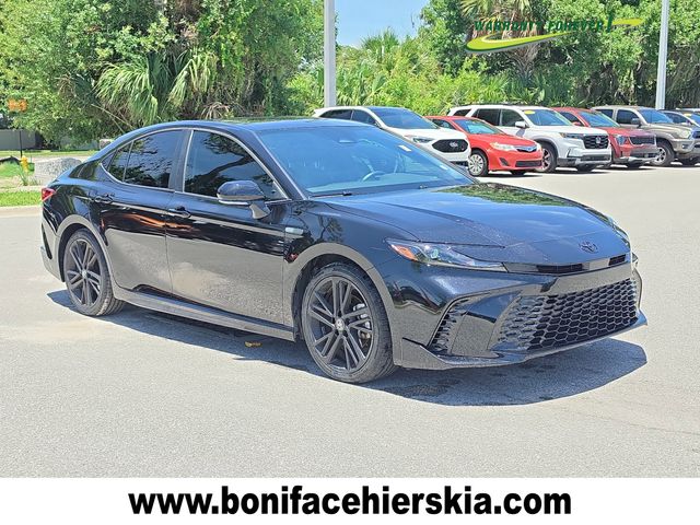 Midnight Black Metallic 2026 Toyota Camry Nightshade FWD Sedan Front-Wheel Drive Continuously Variable Transmission