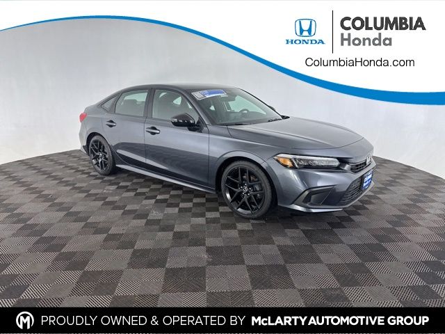 Meteorite Gray Metallic 2023 Honda Civic Sport FWD Sedan Front-Wheel Drive Continuously Variable Transmission