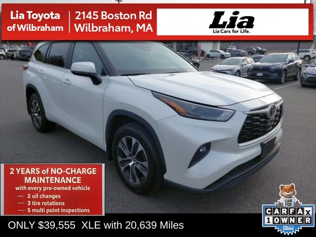White (Wind Chill Pearl) 2023 Toyota Highlander XLE AWD SUV / Crossover All-Wheel Drive 8-Speed Automatic