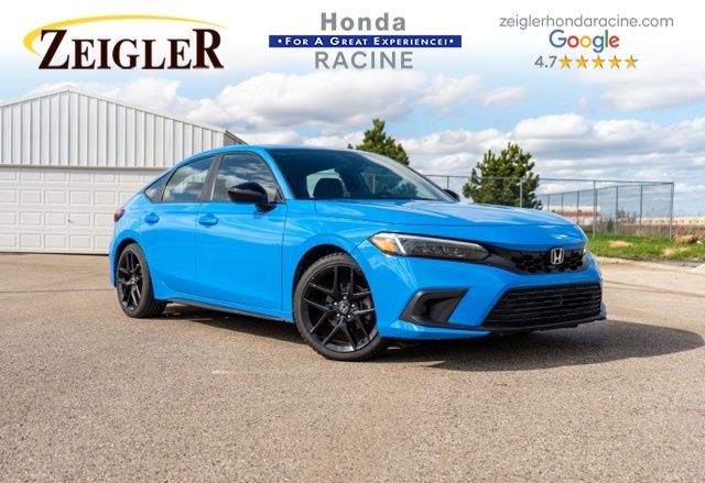 Boost Blue Pearl 2024 Honda Civic Hatchback Hatchback Front-Wheel Drive Continuously Variable Transmission