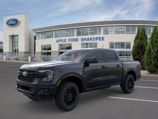 Shadow Black 2025 Ford Ranger XLT SuperCrew 4WD Pickup Truck Four-Wheel Drive Automatic