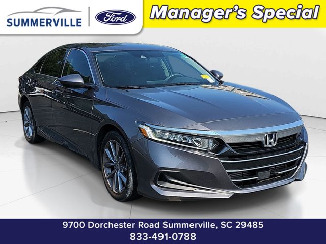Gray (Modern Steel Metallic) 2021 Honda Accord Sedan Front-Wheel Drive Continuously Variable Transmission