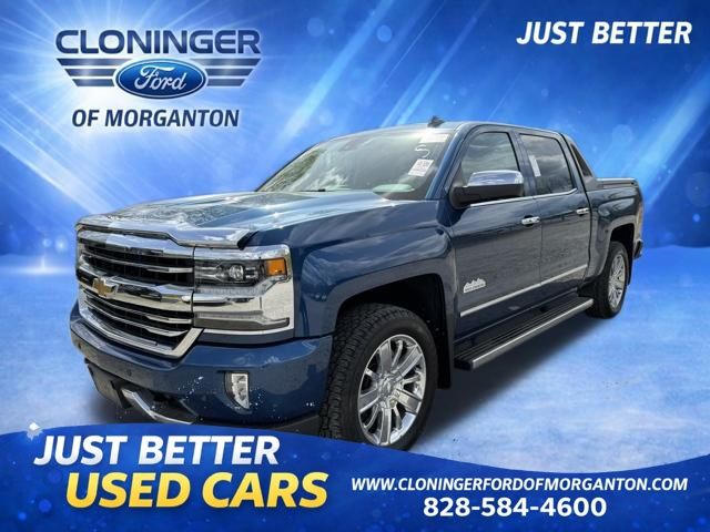 Deep Ocean Blue Metallic 2017 Chevrolet Silverado 1500 High Country Crew Cab 4WD Pickup Truck Four-Wheel Drive 8-Speed Automatic Overdrive