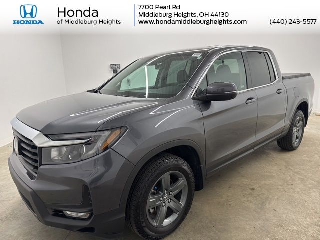 Gray (Modern Steel Metallic) 2023 Honda Ridgeline RTL AWD Pickup Truck All-Wheel Drive 9-Speed Automatic