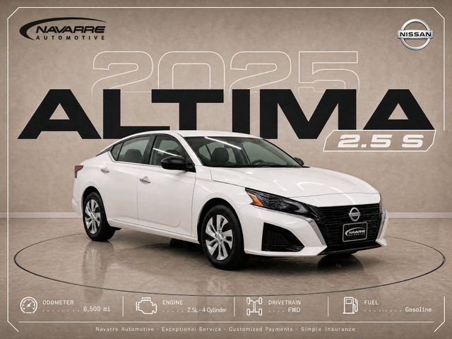 Glacier White 2025 Nissan Altima Sedan Front-Wheel Drive Continuously Variable Transmission
