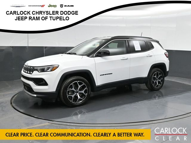 Bright White Clearcoat 2025 Jeep Compass Limited 4WD SUV / Crossover Four-Wheel Drive 8-Speed Automatic
