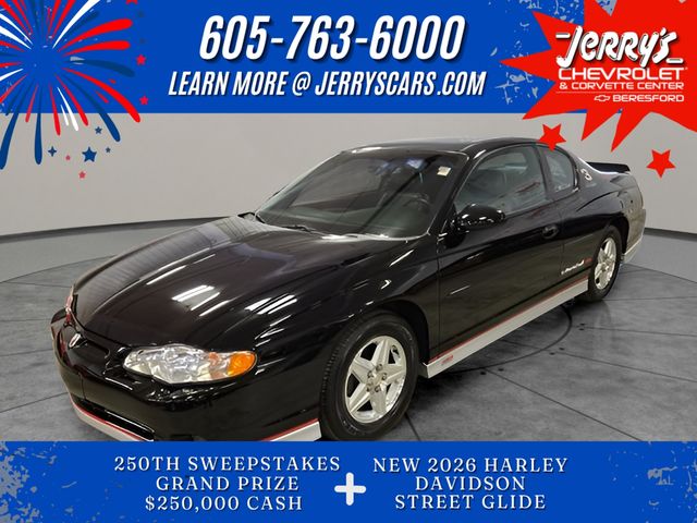 Black 2002 Chevrolet Monte Carlo SS FWD Coupe Front-Wheel Drive 4-Speed Automatic