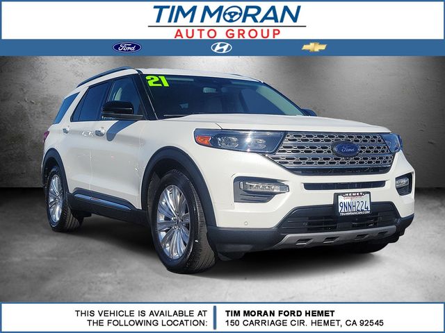 Star White Metallic Tri-Coat 2021 Ford Explorer SUV / Crossover Rear-Wheel Drive Automatic