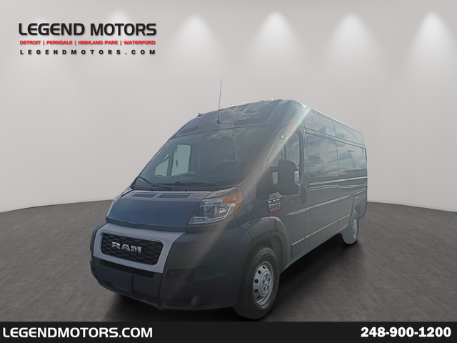 Blue 2019 RAM ProMaster 3500 159 High Roof Extended Cargo Van FWD Van Front-Wheel Drive 6-Speed Automatic