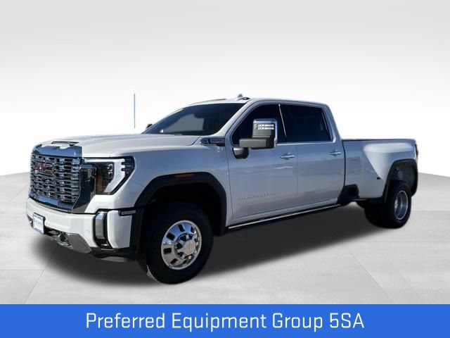 White Frost Tricoat 2024 GMC Sierra 3500HD Denali Crew Cab 4WD Pickup Truck Four-Wheel Drive Automatic
