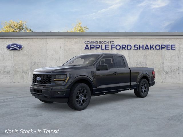 Black 2026 Ford F-150 STX SuperCab LB 4WD Pickup Truck Four-Wheel Drive Automatic