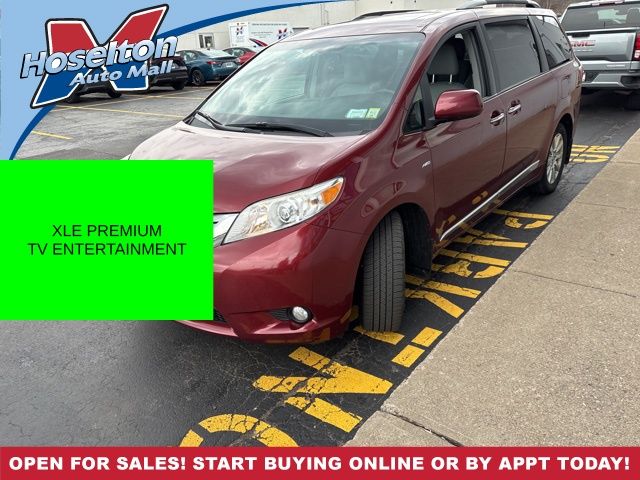 Red 2017 Toyota Sienna XLE Premium 7-Passenger AWD Minivan All-Wheel Drive 8-Speed Automatic