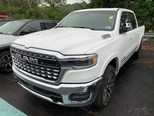 Bright White Clearcoat 2025 RAM 1500 Limited Crew Cab 4WD Pickup Truck Four-Wheel Drive 8-Speed Automatic