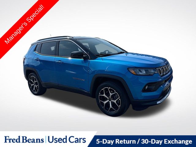 Hydro Blue Pearlcoat 2025 Jeep Compass Limited 4WD SUV / Crossover Four-Wheel Drive 8-Speed Automatic