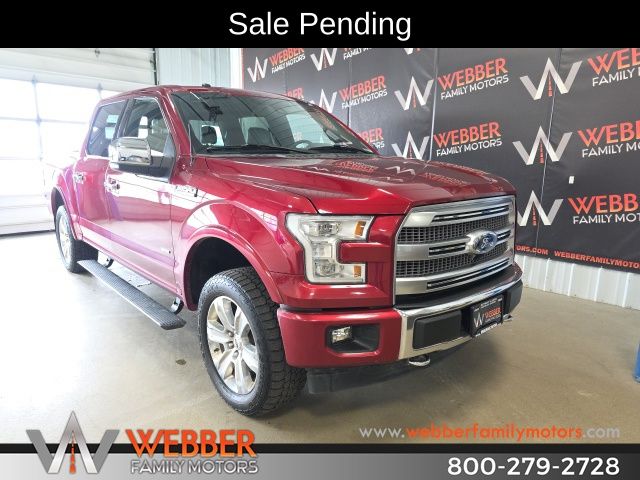 Ruby Red Metallic 2016 Ford F-150 Platinum SuperCrew 4WD Pickup Truck Four-Wheel Drive 6-Speed Automatic