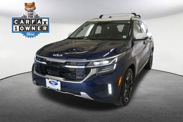Dark Ocean Blue/White Roof 2024 Kia Seltos SUV / Crossover All-Wheel Drive 8-Speed Automatic