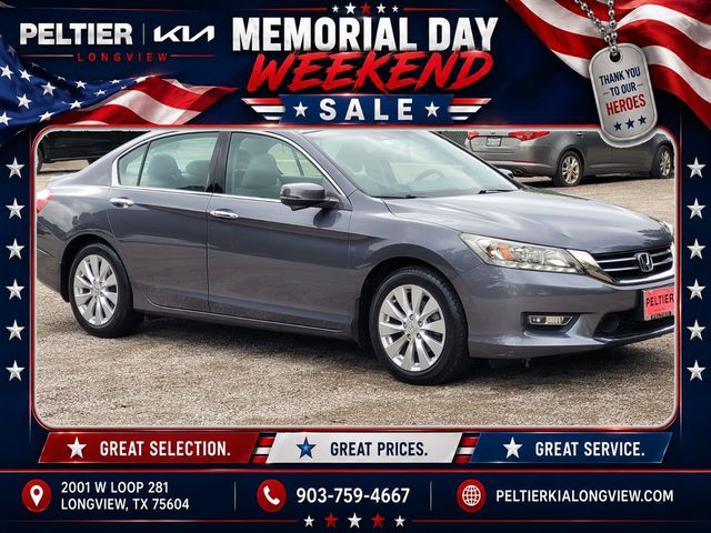 Gray 2013 Honda Accord Touring Sedan Front-Wheel Drive 6-Speed Automatic