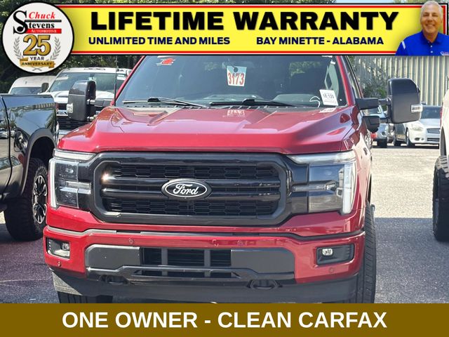 Red Metallic 2025 Ford F-150 Lariat SuperCrew 4WD Pickup Truck Four-Wheel Drive Automatic