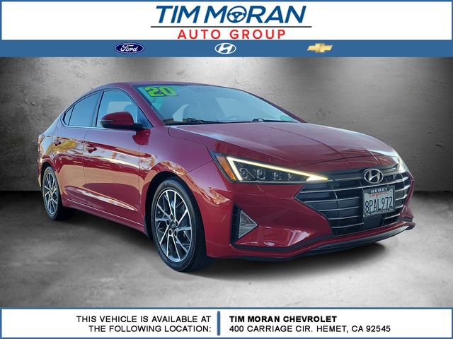 Scarlet Red Pearl 2020 Hyundai Elantra Sedan Front-Wheel Drive Continuously Variable Transmission