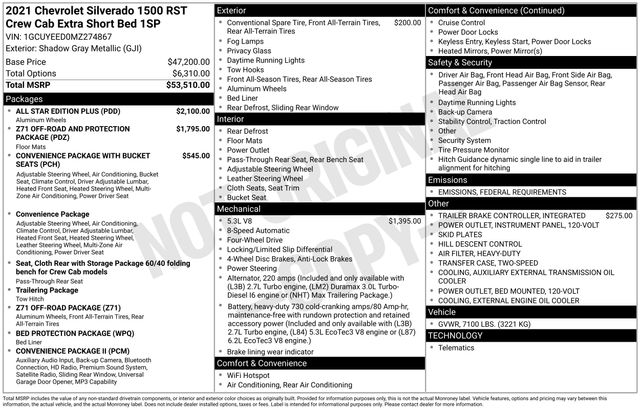 2021 Chevrolet Silverado 1500 RST photo