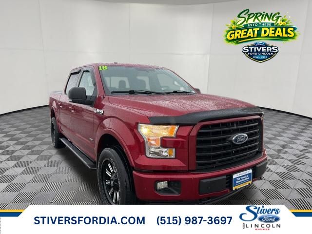 Ruby Red Metallic 2016 Ford F-150 XLT SuperCrew 4WD Pickup Truck Four-Wheel Drive 6-Speed Automatic