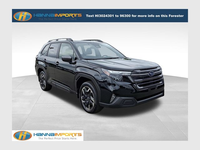 Crystal Black Silica 2025 Subaru Forester Hybrid Premium AWD SUV / Crossover All-Wheel Drive Continuously Variable Transmission