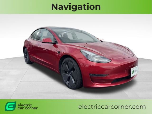 Red Multi-Coat 2021 Tesla Model 3 Long Range AWD Sedan All-Wheel Drive 1-Speed Automatic