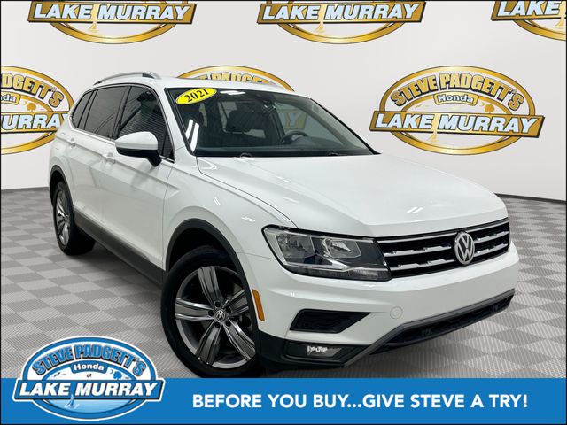 Pure White 2021 Volkswagen Tiguan SUV / Crossover Front-Wheel Drive 8-Speed Automatic