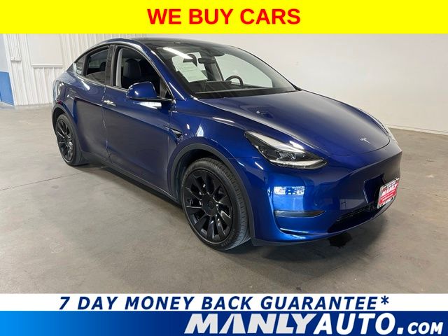 deep blue 2024 Tesla Model Y SUV / Crossover All-Wheel Drive 1-Speed Automatic