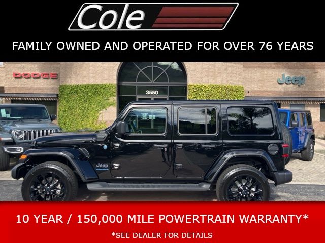 Black Clearcoat 2025 Jeep Wrangler 4xe Sahara 4WD SUV / Crossover Four-Wheel Drive 8-Speed Automatic