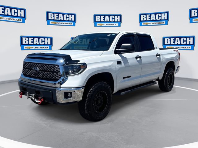 Super White 2021 Toyota Tundra SR5 CrewMax 4WD Pickup Truck Four-Wheel Drive 6-Speed Automatic