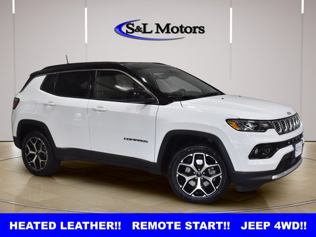 Bright White Clearcoat 2025 Jeep Compass SUV / Crossover Four-Wheel Drive 8-Speed Automatic