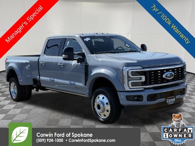 Glacier Gray Met Tri-Coat 2026 Ford F-450 Super Duty Platinum Crew Cab LB DRW 4WD Pickup Truck Four-Wheel Drive Automatic