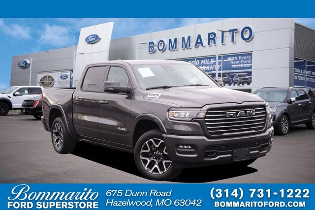 Gray (Granite Crystal Metallic Clearcoat) 2026 RAM 1500 Laramie Crew Cab 4WD Pickup Truck Four-Wheel Drive 8-Speed Automatic