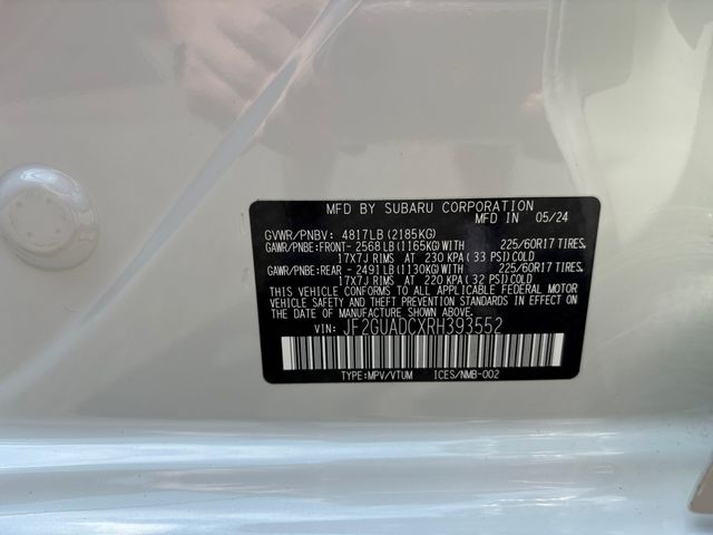 Certified Used 2024 Crystal White Pearl Subaru Premium image 25
