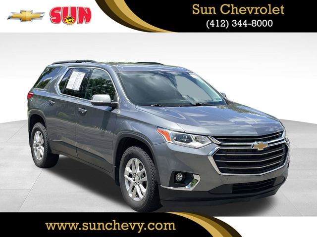 Gray (Satin Steel Metallic) 2021 Chevrolet Traverse SUV / Crossover Four-Wheel Drive 9-Speed Automatic