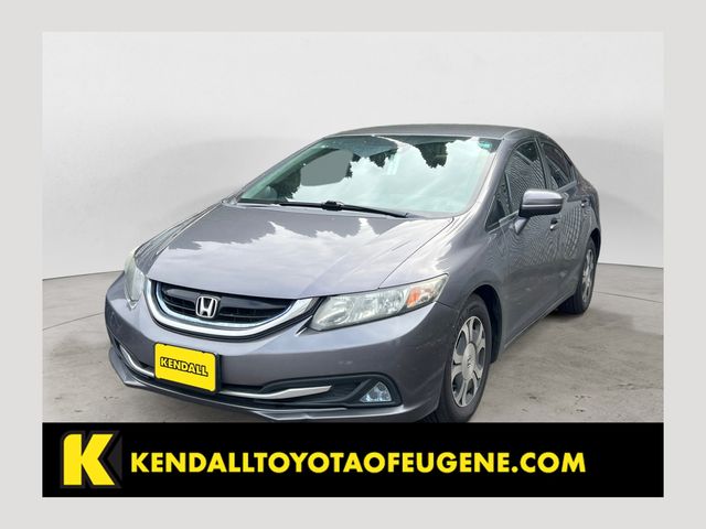 Gray 2014 Honda Civic Hybrid FWD Sedan Front-Wheel Drive Continuously Variable Transmission