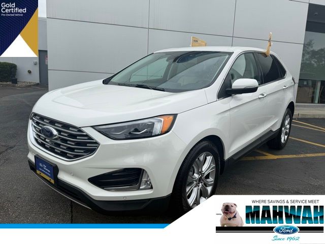 White Metallic 2023 Ford Edge Titanium AWD SUV / Crossover All-Wheel Drive 8-Speed Automatic