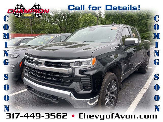 Black 2024 Chevrolet Silverado 1500 LT Crew Cab 4WD Pickup Truck Four-Wheel Drive 8-Speed Automatic
